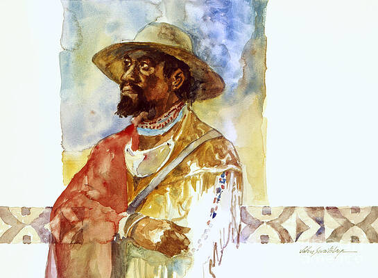 Americana Wall Art featuring the painting Jean Baptiste Pointe Dusable - Founder Of Chicago by John Swatsley
