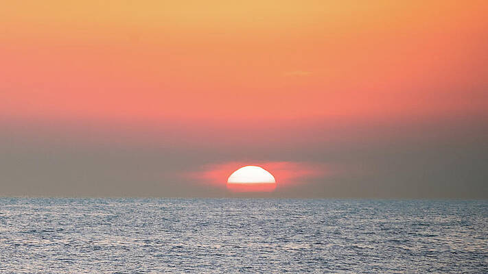 Summer Wall Art featuring the photograph Jersey Shore Hazy Sunrise Close Up by Matthew DeGrushe