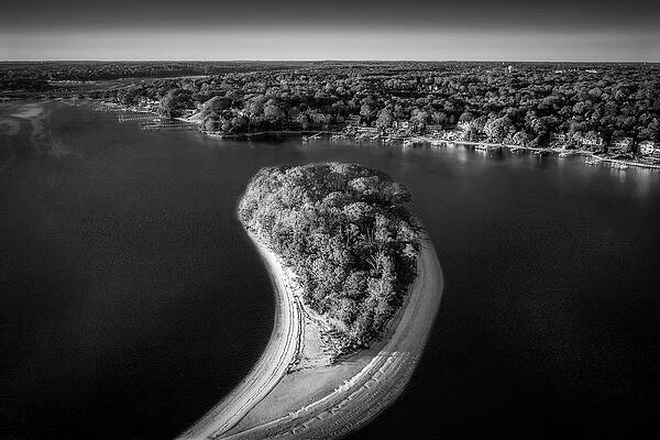 Wall Art featuring the photograph Jersey Shore NJ Fall BW by Susan Candelario