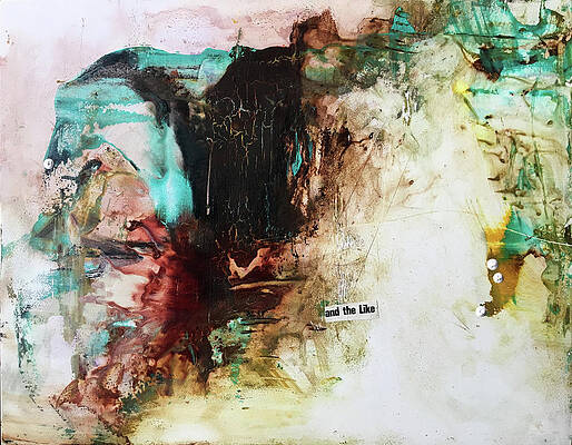 Abstract Wall Art featuring the painting Jester Wearing Gold by Rodney Frederickson