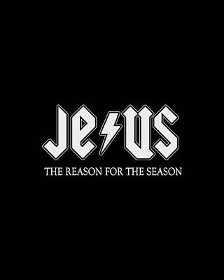 Xmas Wall Art featuring the digital art Jesus Is The Reason For Season by Flippin Sweet Gear