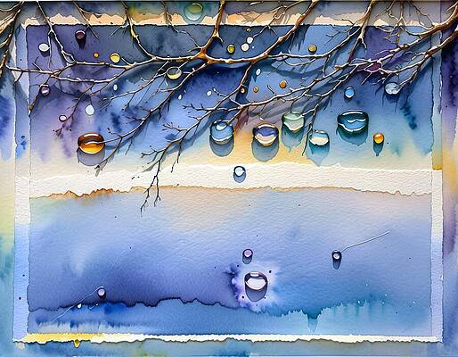 Whimsical Digital Art - Jewel Tree by Eris And AI