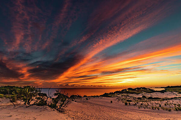 Water Photograph - Jockey's Ridge Sunset Blast by David Fountain