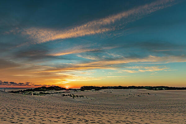 Sky Wall Art featuring the photograph Jockey's Ridge Sunset Blue by David Fountain