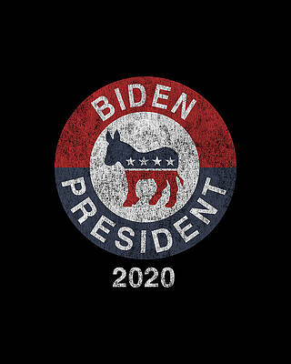 Cool Wall Art featuring the digital art Joe Biden 2020 For President by Flippin Sweet Gear