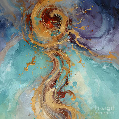 Wall Art featuring the painting John 7 38. Waters Of The Spirit by Mark Lawrence