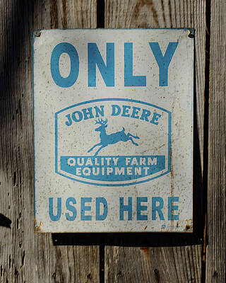 Wall Art featuring the photograph John Deer Vintage Sign 003 by Flees Photos