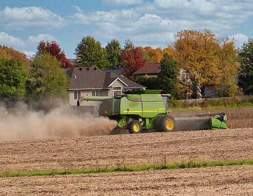 Photograph - John Deere Combine by Robert Allen Hill