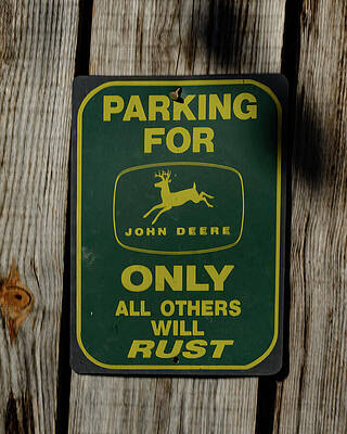 Wall Art featuring the photograph John Deere Vintage Sign 006 by Flees Photos