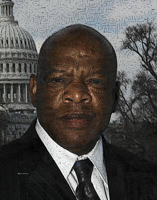 Modern Wall Art featuring the digital art John Lewis by Rafael Salazar