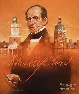 Painting - Johns Hopkins by Dennis Lyall