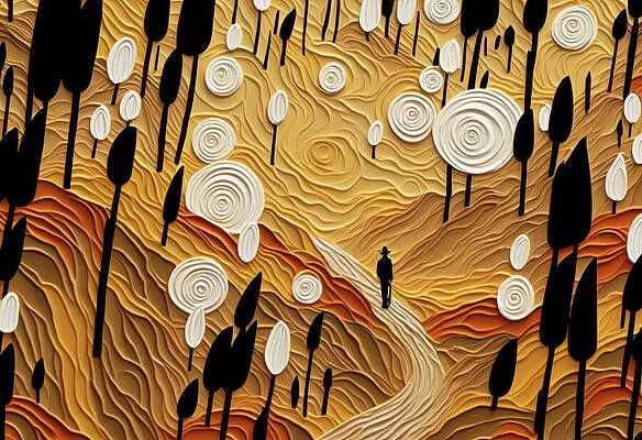 Digital Art - Journey Through The Abstract Forest by Deb Beausoleil