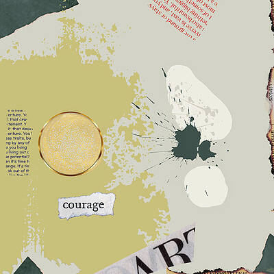 Wall Art featuring the mixed media Journey Within by Canessa Thomas