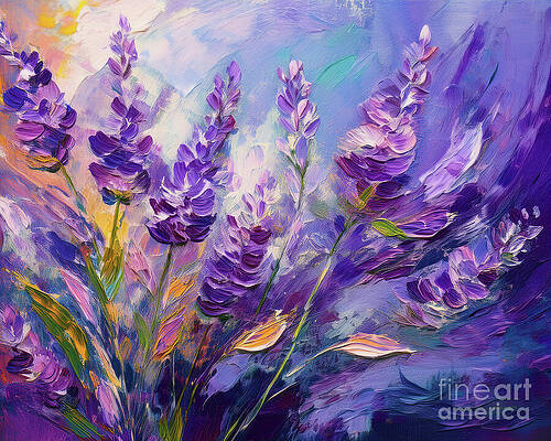 Abstract Wall Art featuring the ai art Joy In Living by Macro Abundance