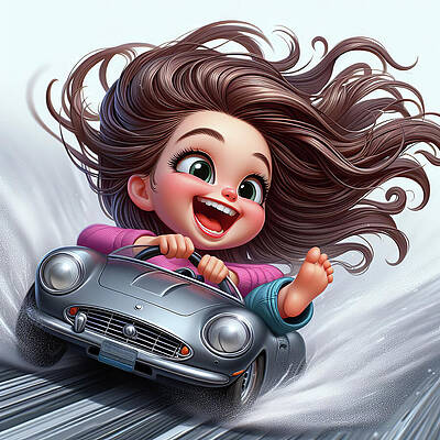 Wall Art featuring the digital art Joyride by Deb Beausoleil