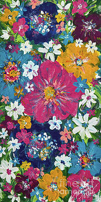 Flower Wall Art featuring the painting Jubilee by Tammy Terres - Dezigner Reflexions