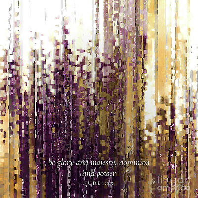 Wall Art featuring the painting Jude 1 25 Bible Verse Wall Art, Glory And Majesty by Mark Lawrence