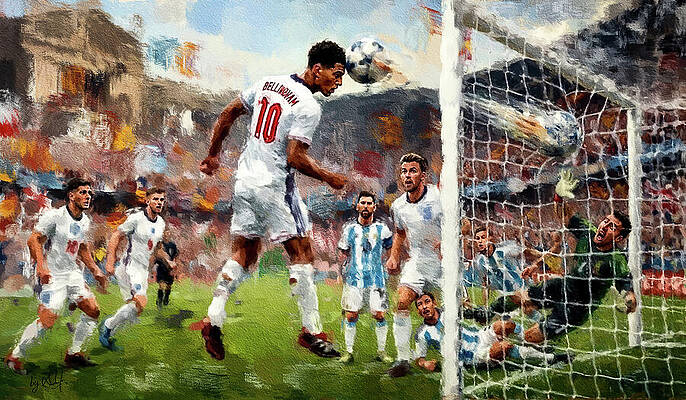 Jude Bellingham Scores A Header Digital Art