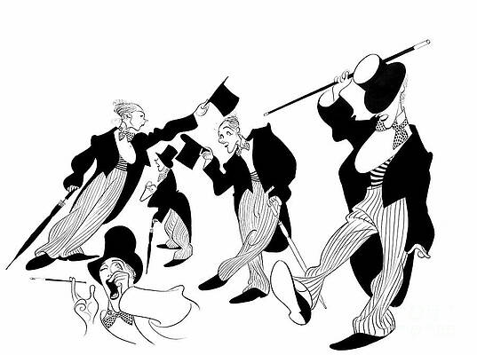 Film Wall Art featuring the drawing Julie Andrews Performs Burlington Bertie by Al Hirschfeld