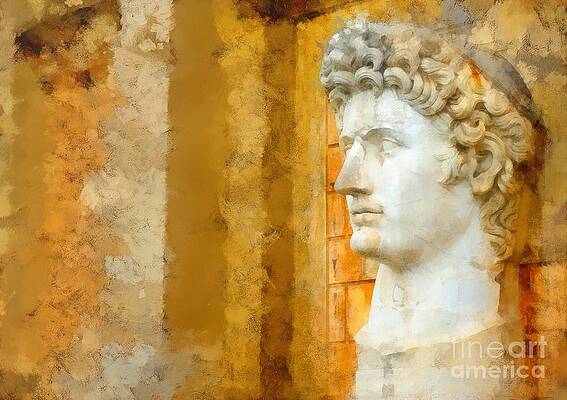 Painting - Julius Caesar Augustus At Vatican Museums by Stefano Senise