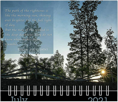 Inspirational Photograph - July 2021 Inspirational Calendar Preview by Joni Eskridge