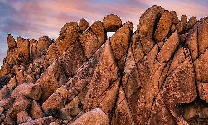 Wall Art featuring the photograph Jumbo Rocks Marble - Joshua Tree National Park, California by Abbie Warnock
