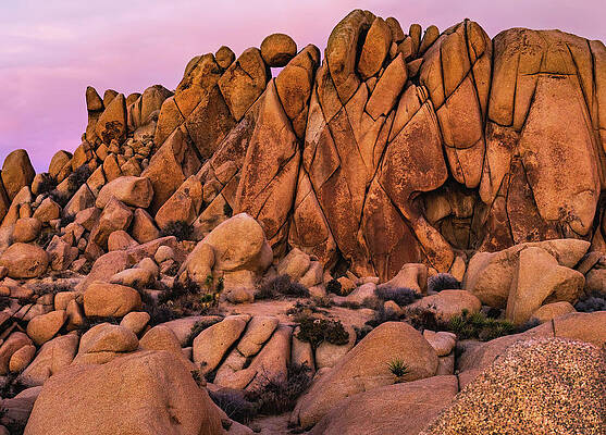 California Wall Art featuring the photograph Jumbo Rocks Marble Pastels 3  - Joshua Tree National Park, California by Abbie Warnock