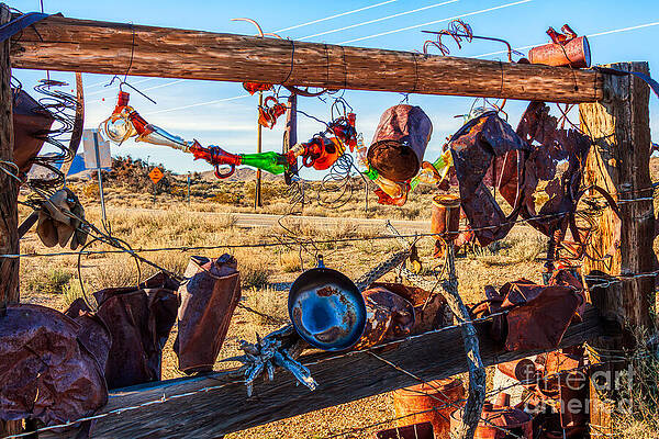 Wall Art featuring the photograph Junk Art In Chloride, Arizona by Tatiana Travelways
