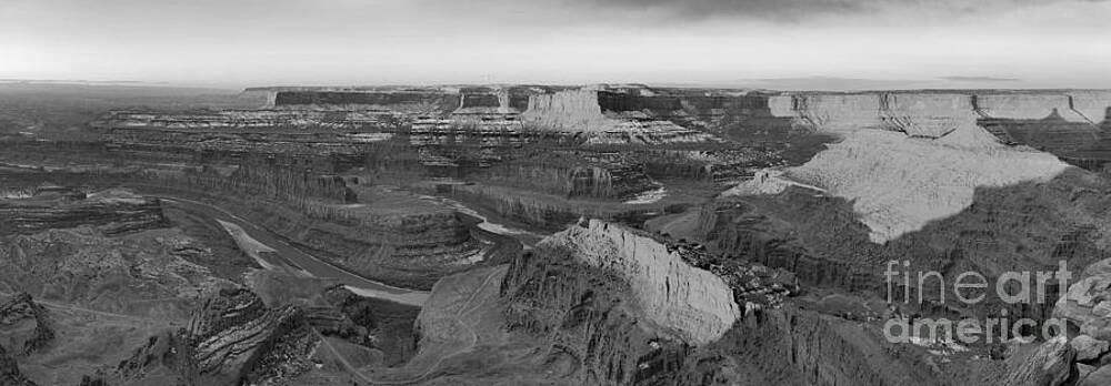 Utah Photograph - Just After Sunrise In The Utah Canyons Crop Black And White by Adam Jewell