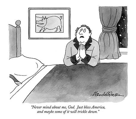 Prayer Drawing - Just Bless America by JB Handelsman