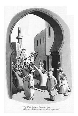 Native Drawing - Just Follow Us by William OBrian