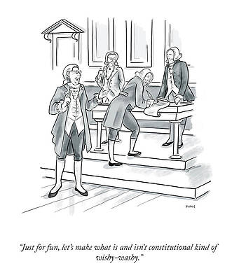 Founding Fathers Draft Humorous Document Wall Art