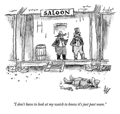 Clock Drawing - Just Past Noon by Frank Cotham