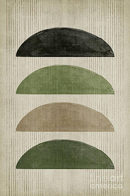 Geometric Semi-Circles on Textured Background Digital Art