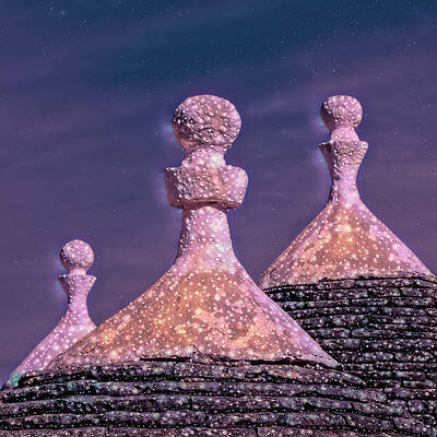 Bold Wall Art featuring the photograph Just The Three Of Us - Square - Glitter by Elvira Peretsman