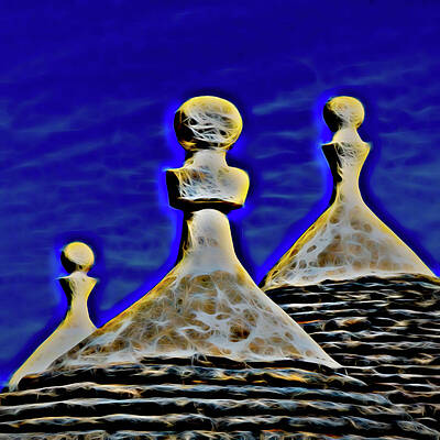 Bold Wall Art featuring the photograph Just The Three Of Us - Square - Mystical by Elvira Peretsman