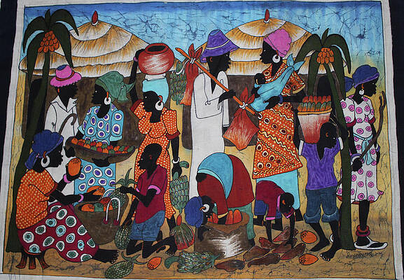 Vibrant Wall Art featuring the painting K-18 by Batiks