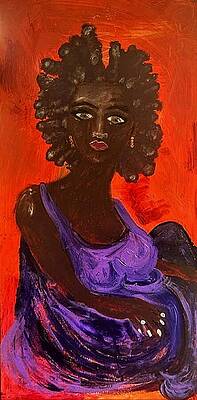 Woman Wall Art featuring the painting Kadidia by Stacey Torres