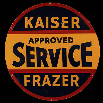 Wall Art featuring the photograph Kaiser-Frazer Sign by Flees Photos