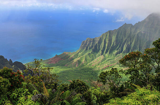 Hawaii Wall Art featuring the photograph Kalalau Valley 1, NaPali Coast, Kauai by Dawn Richards