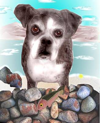 Mixed Media - Karlee At The Lake by Pamela Calhoun