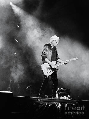 Keith Richards Wall Art featuring the photograph Keef In Black And White by La Dolce Vita