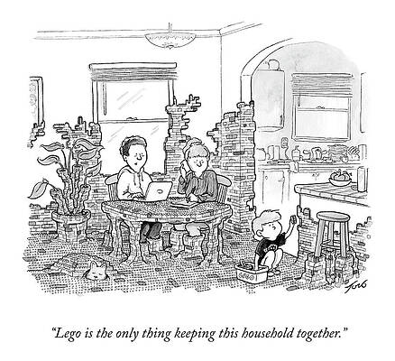 Family Wall Art featuring the drawing Keeping This Household Together by Tom Toro