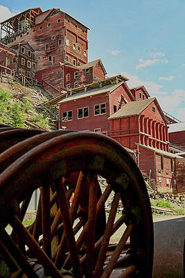 Wall Art featuring the photograph Kennicott Mine Mill - Wheels by Harry Banks