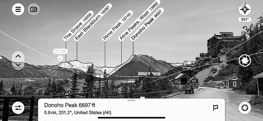 Wall Art featuring the photograph Kennicott Mountains BW by Harry Banks