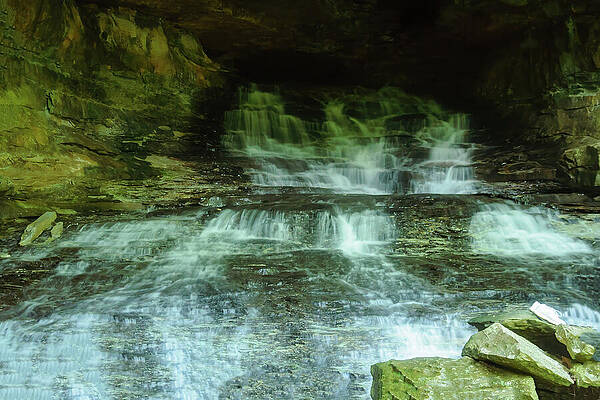 Wall Art featuring the photograph Kentucky Cavern Waterfall  03 by Flees Photos