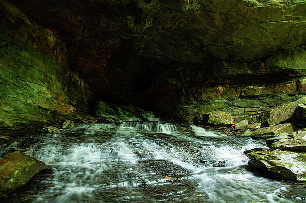 Wall Art featuring the photograph Kentucky Cavern Waterfall  05 by Flees Photos