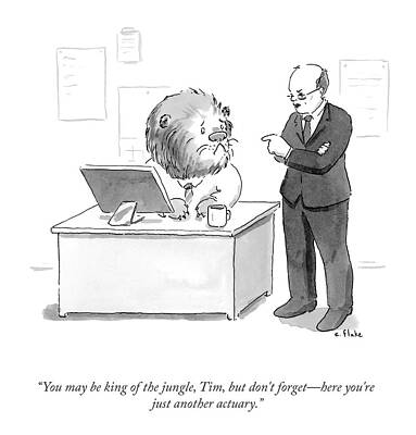 Lion Office Humor Print