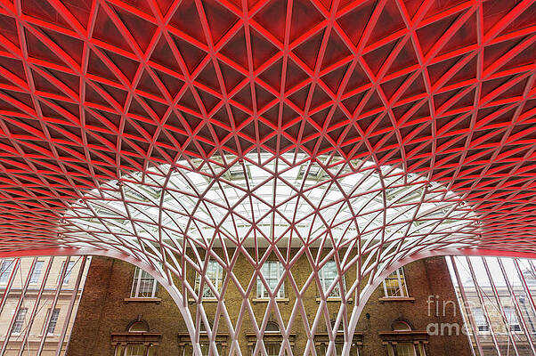 Wall Art featuring the photograph Kings Cross Station Roof, London, England by Neale And Judith Clark