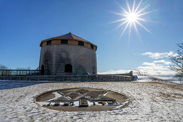 Wall Art featuring the photograph Kingston Fortified Tower In Winter by John Twynam